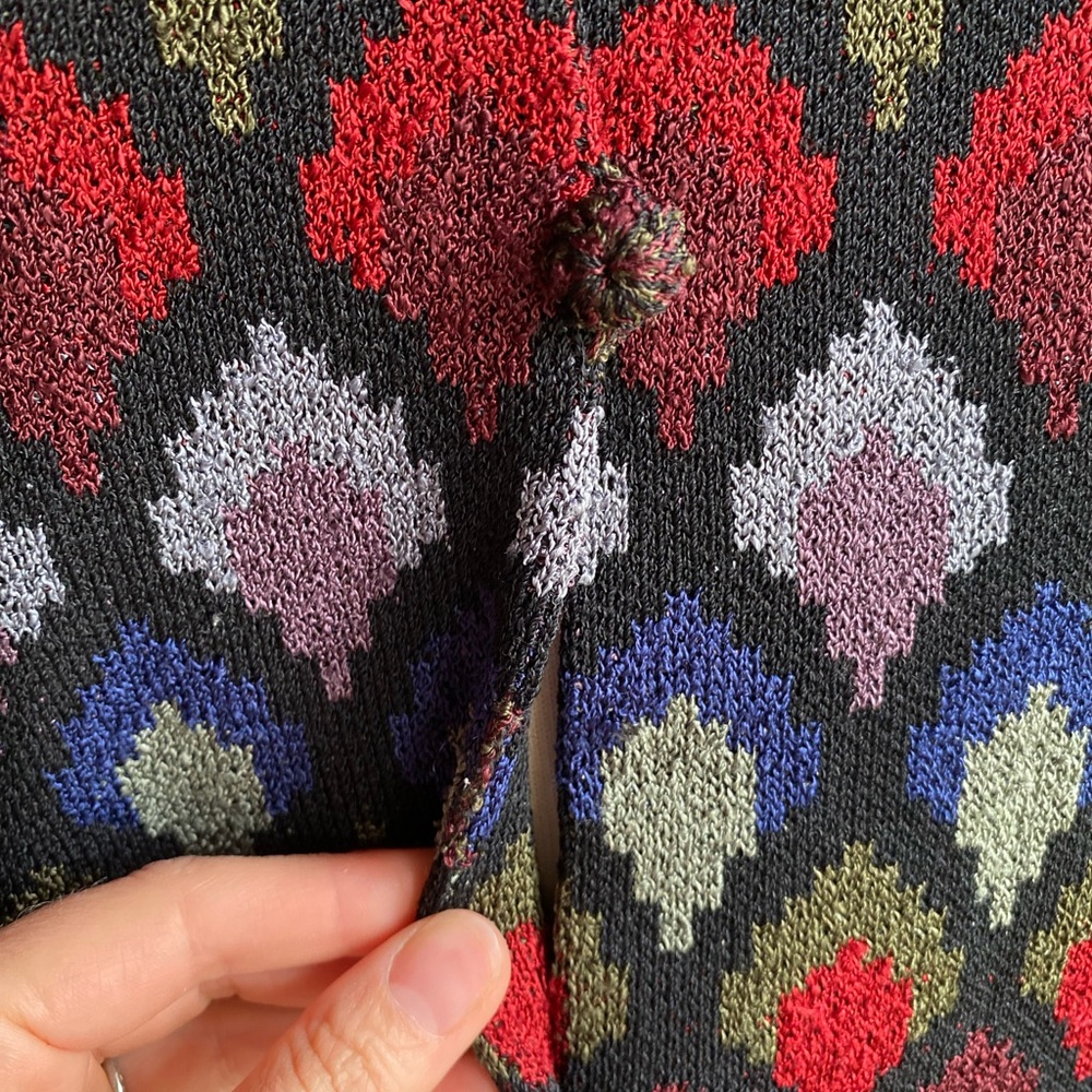 Colorful Patterned Button-Up Sweater - Picture 5 of 9